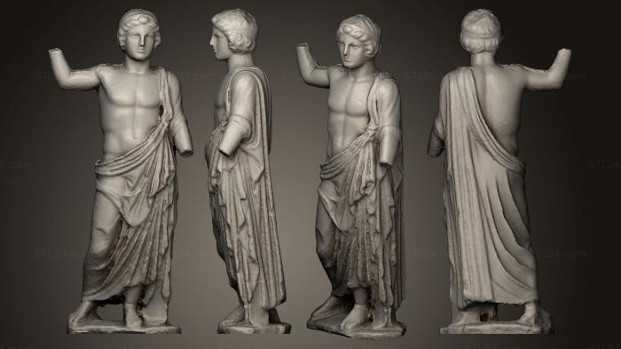 Статуи античные и исторические (Статуя Молодого Человека, STKA_1339) 3D модель для ЧПУ станка